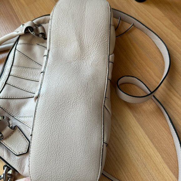 orYANY Trina Misty Rose Pebbled Italian Leather Satchel Handbag - Picture 2 of 13